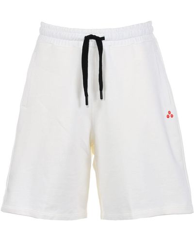 Peuterey Bermuda With Drawstring At The Waist - White