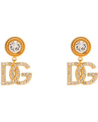 Dolce & Gabbana Rhinestones Earrings - Metallic
