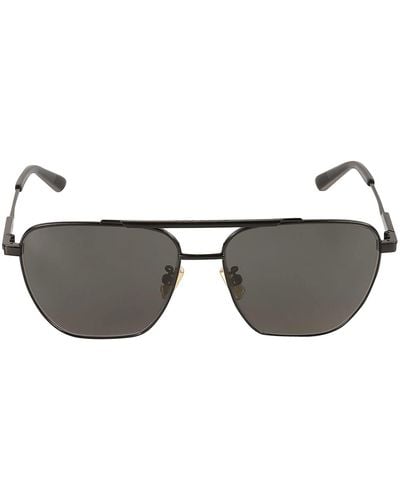 Bottega Veneta Aviator Style Sunglasses - Gray