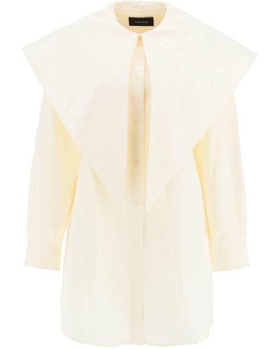 Simone Rocha Oversized Collar Shirt Dress - White