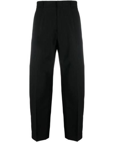 Jil Sander Straight-leg Wool Pants - Black