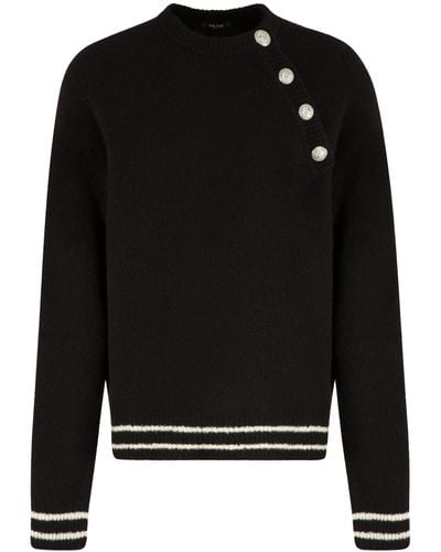 Balmain Virgin Wool And Cashmere Pullover - Black