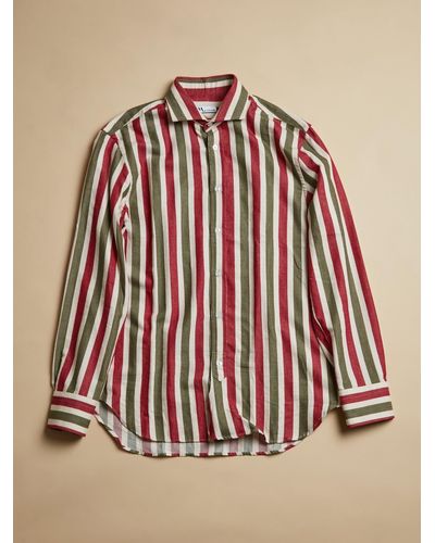 Doppiaa Aalassio Striped Shirt - Red