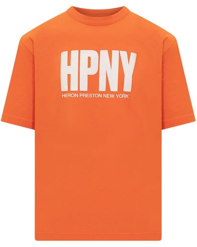 Heron Preston T-shirt With Logo - Orange