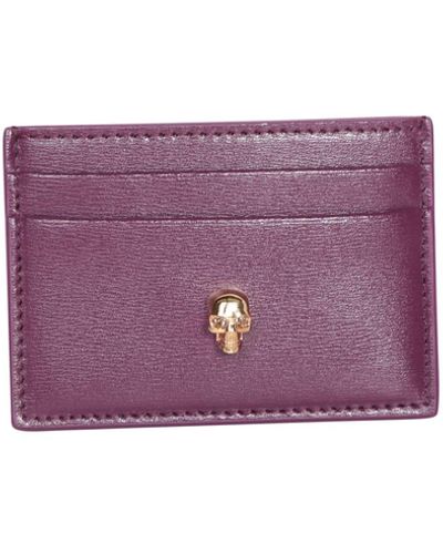 Alexander McQueen Skull Card Holder - Purple