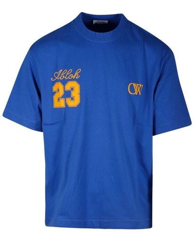 Off-White c/o Virgil Abloh 23 Skate Logo-print Cotton T-shirt - Blue