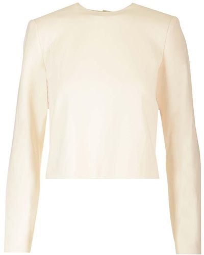 Theory Long Sleeved Crewneck Top - White