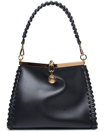 Etro Small Vela Leather Bag - Black