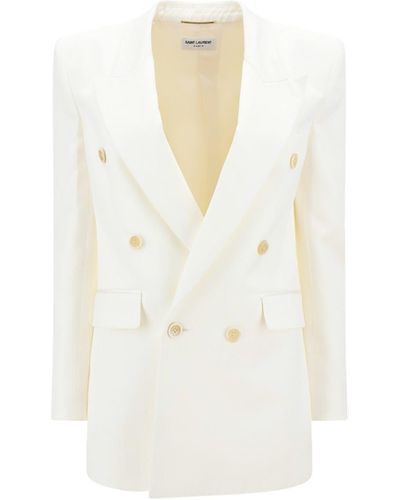 Saint Laurent Blazer Jacket - White