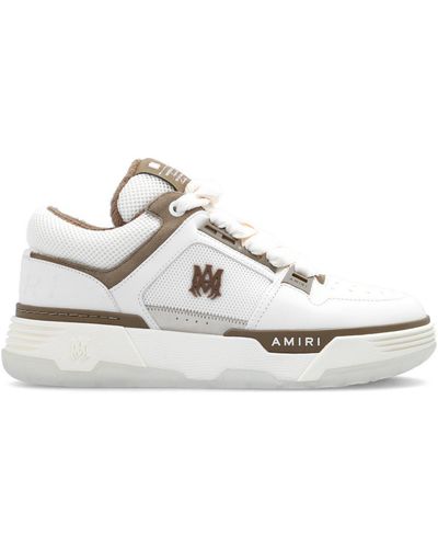 Amiri Ma-1 Leather And Mesh Low-top Sneakers - Natural