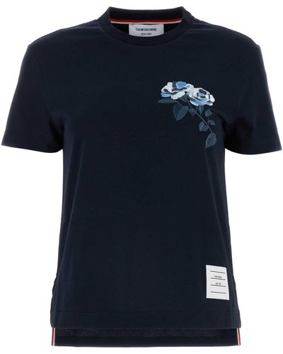 Thom Browne Cotton T-Shirt - Black