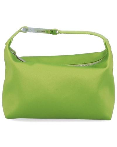 Eera Satin Moon Handbag - Green