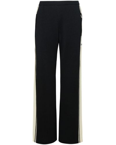 Palm Angels Two-tone Wool Trousers - Blue