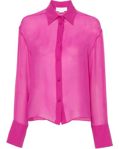 Genny Silk Chiffon Shirt - Pink