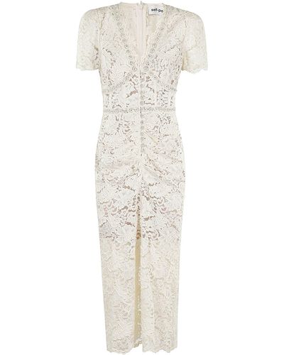 Buy FOREVER 21 Women Cream Coloured Lace A Line Dress - Dresses for Women  1536225 | Myntra