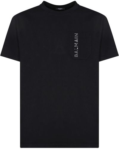 Balmain Laminated Logo T-Shirt - Black