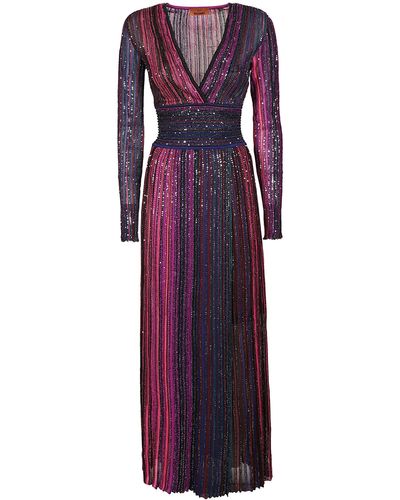 Missoni Long Dress - Purple