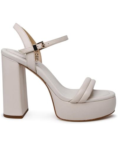 MICHAEL Michael Kors Leather Laci Sandals - White