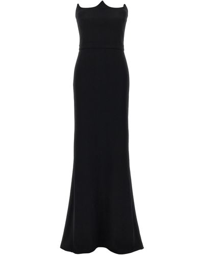 Alexander McQueen Bandeau Crepe Gown - Black