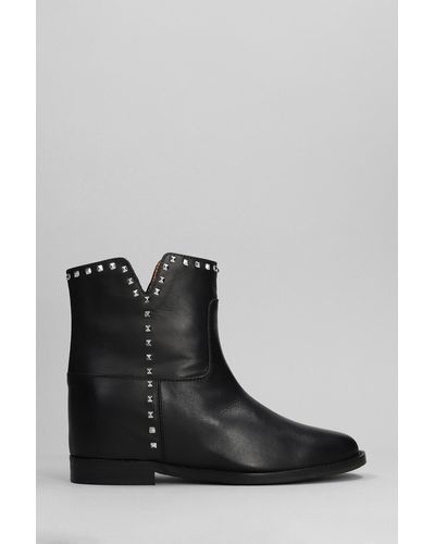Via Roma 15 Ankle Boots Inside Wedge - Black