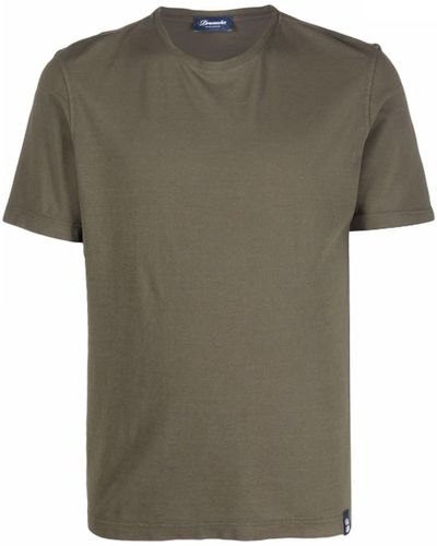 Drumohr Cotton Crew Neck T-shirt - Green