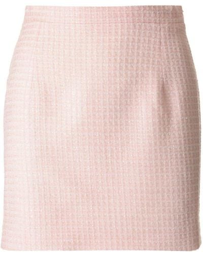 Alessandra Rich Tweed Miniskirt - Pink