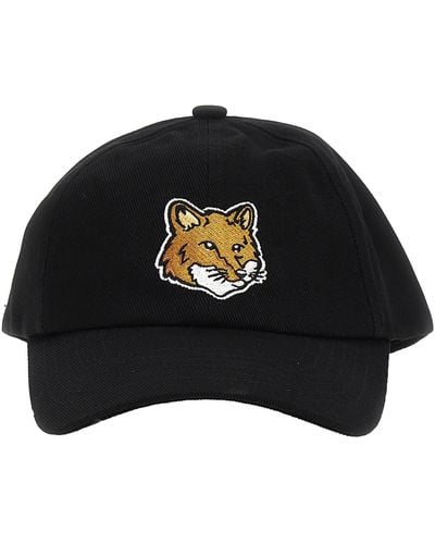 Maison Kitsuné Fox Head Hats - Black