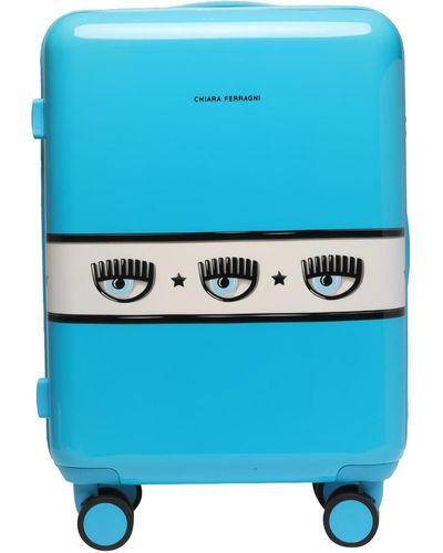 Chiara Ferragni Logomania Suitcase - Blue