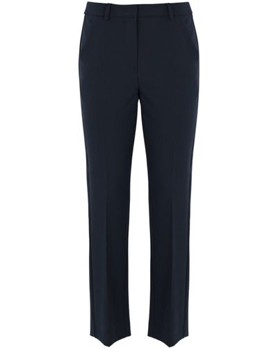 Weekend by Maxmara Rana Viscose Canvas Pants - Blue