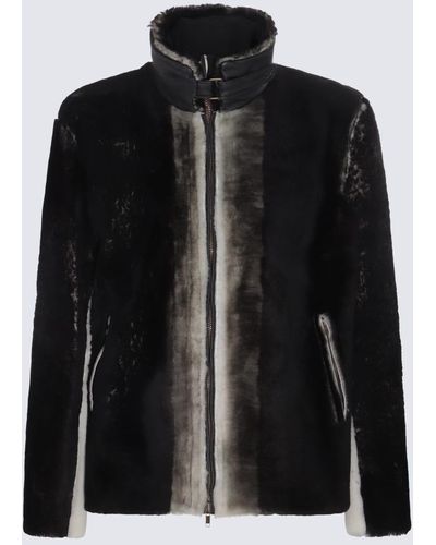 Salvatore Santoro Leather Degrade Jacket - Black