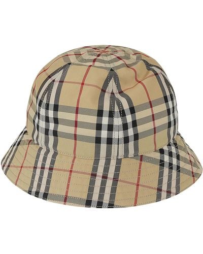 Burberry House Check Bucket Hat - Natural