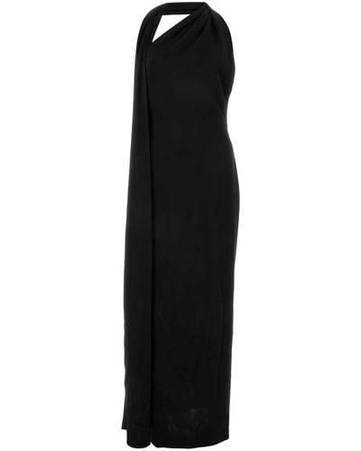 Loewe Satin Long Dress - Black