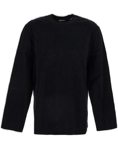 Burberry Logo-Detailed Long-Sleeved Crewneck T-Shirt - Black