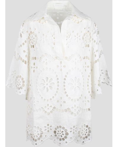 Zimmermann Lexi Embroidered Tunic - White