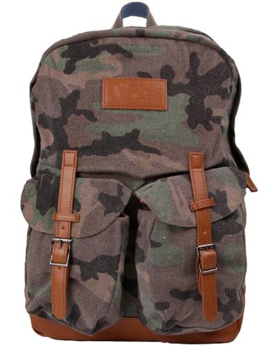 Mc2 Saint Barth Military Camouflage Canvas Backpack - Gray
