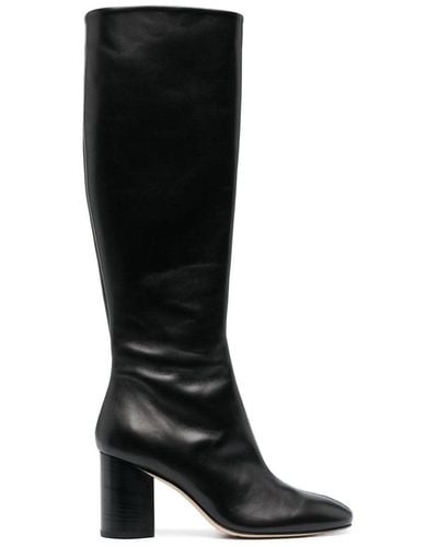 Aeyde Ariana 75mm Leather Boots - Black