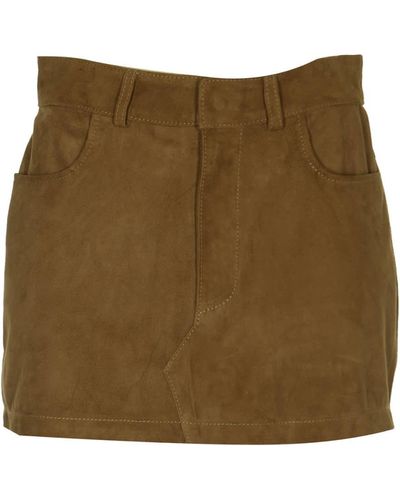 DFOUR® 5 Pockets Short Skirt - Natural