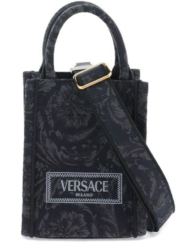 Versace Athena Barocco Mini Tote Bag - Black