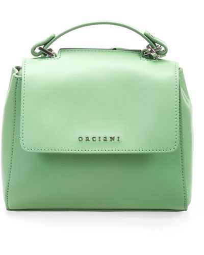 Orciani Sveva Vanity Mini Leather Handbag - Green