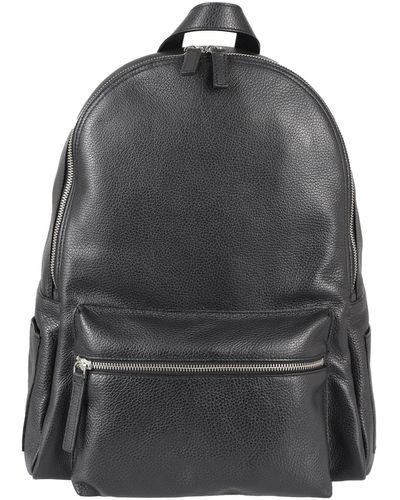Orciani Leather Backpack - Gray