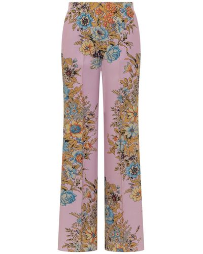 Etro Bouquet Bandana Trousers - Pink