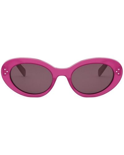 Celine Cl40193I Bold 3 Dots 72E Fucsia Sunglasses - Purple