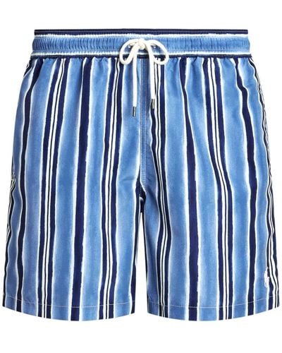 Polo Ralph Lauren Striped Swim Shorts - Blue