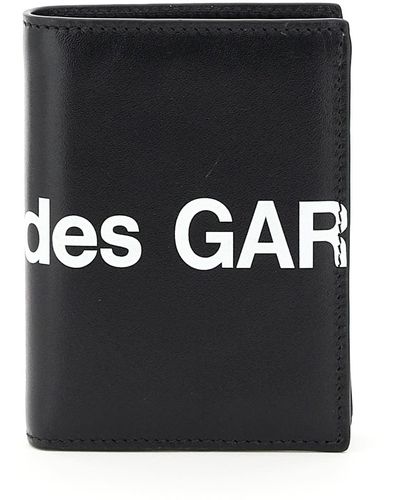 Comme des Garçons Comme Des Garcons Wallet Small Bifold Wallet With Huge Logo - Black