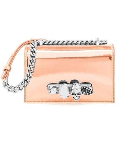 Alexander McQueen Mini Jeweled Satchel Bag - Orange