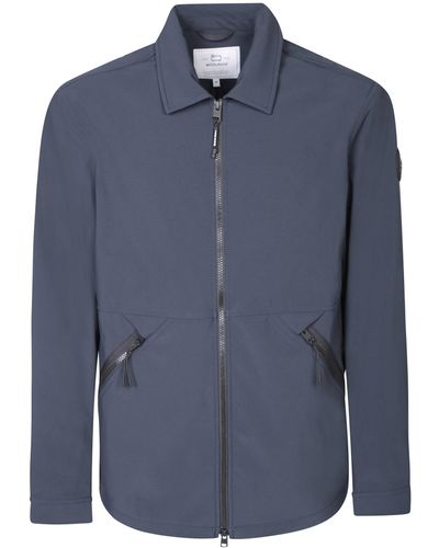 Woolrich Soft Shell Zip Overshirt - Blue