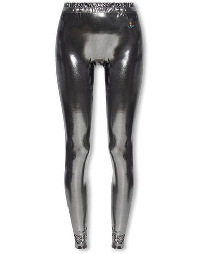 Vivienne Westwood Leggings With Logo - Black
