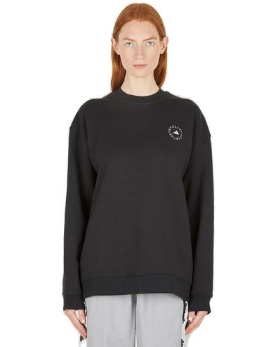 adidas By Stella McCartney Logo Print Sweatshirt - Black