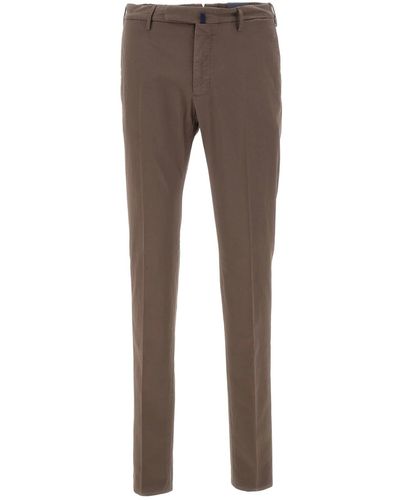 Incotex Cotton Poplin Trousers - Grey