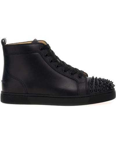 Christian Louboutin Lou Spikes Flat Sneakers - Black